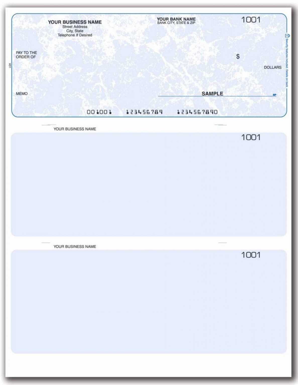 Blank Business Check Template Word