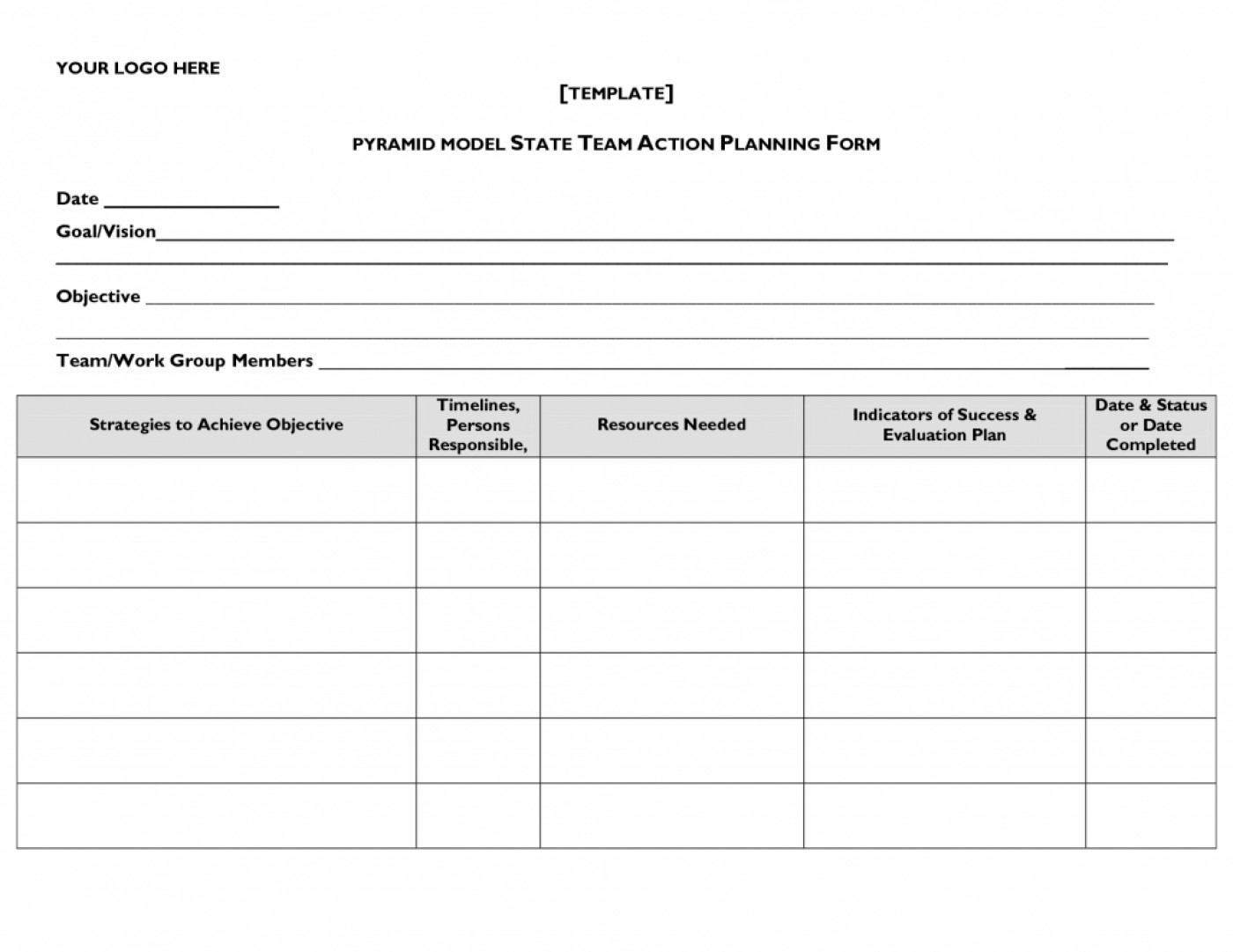 023 Sales Action Plan Template Business Doc Excel Format Inside Work Plan Template Word