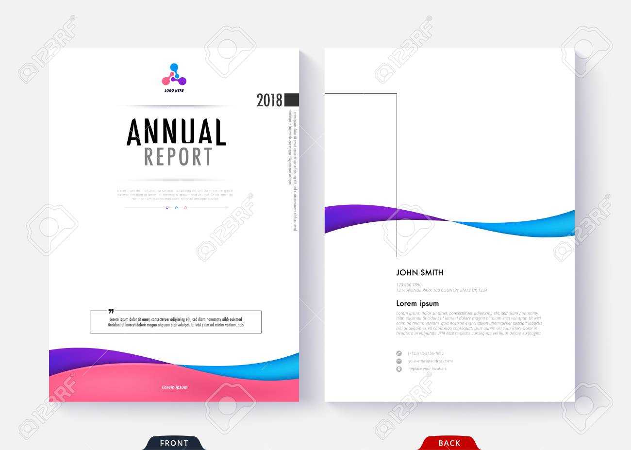 024 Report Cover Page Template Annual Design For Business Intended For Cover Page For Annual Report Template