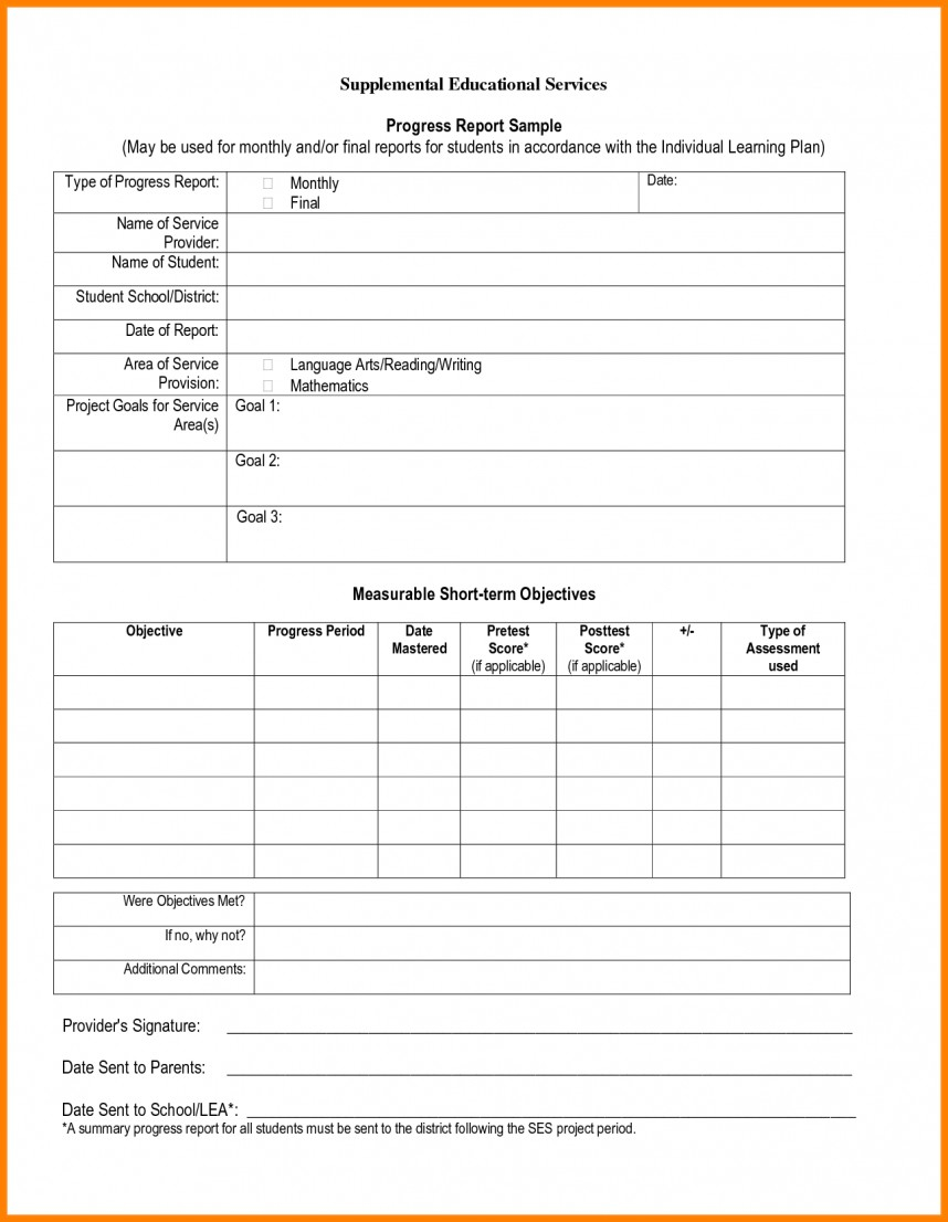 024 School Progress Report Template Doc Elementary Ample Pdf With Regard To School Progress Report Template