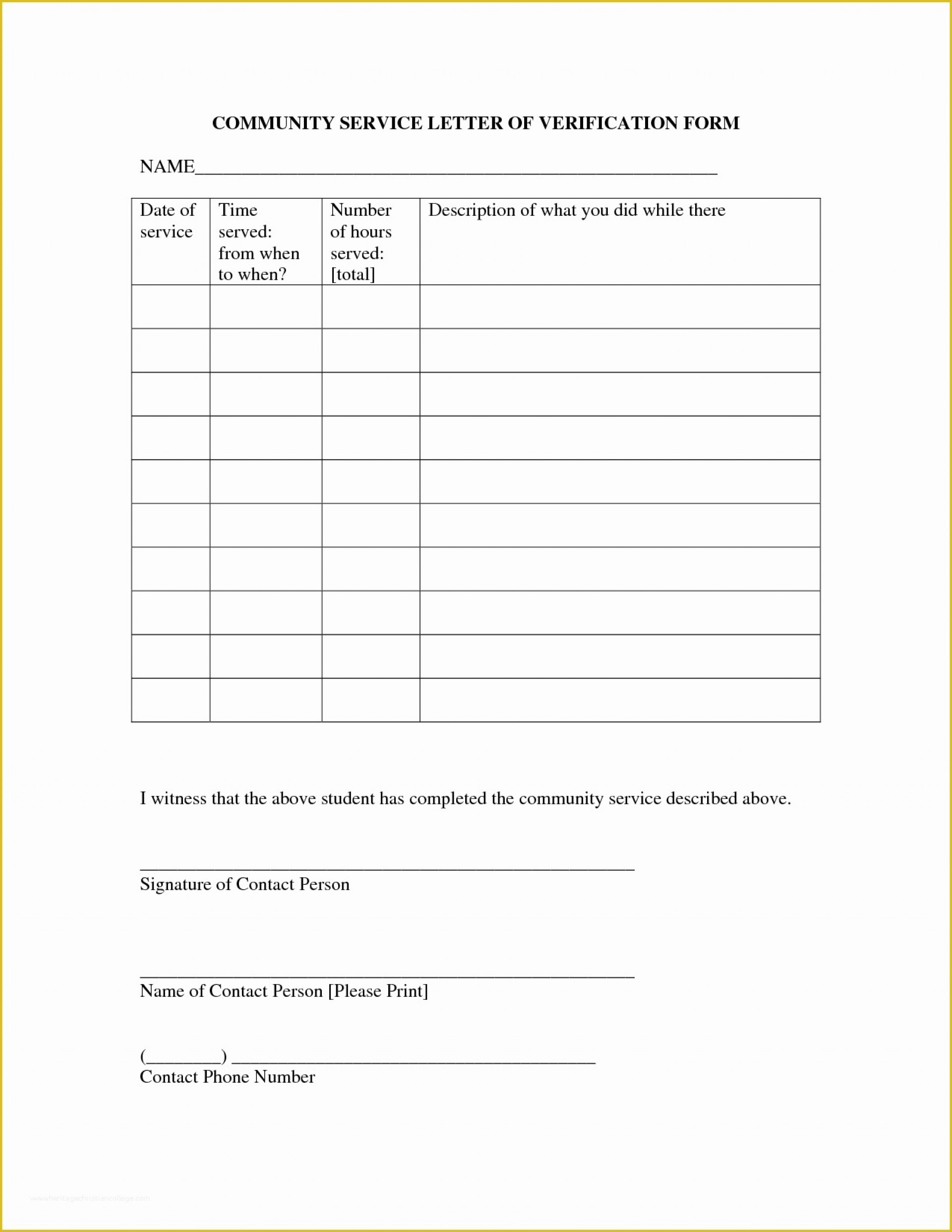 024 Volunteer Hours Form Template Application Unbelievable With Regard To Community Service Template Word