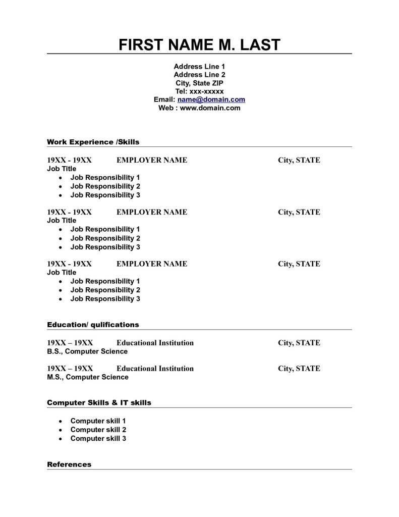 026 Basic Resume Template Free WordPress Word Easy Download For Free Basic Resume Templates Microsoft Word