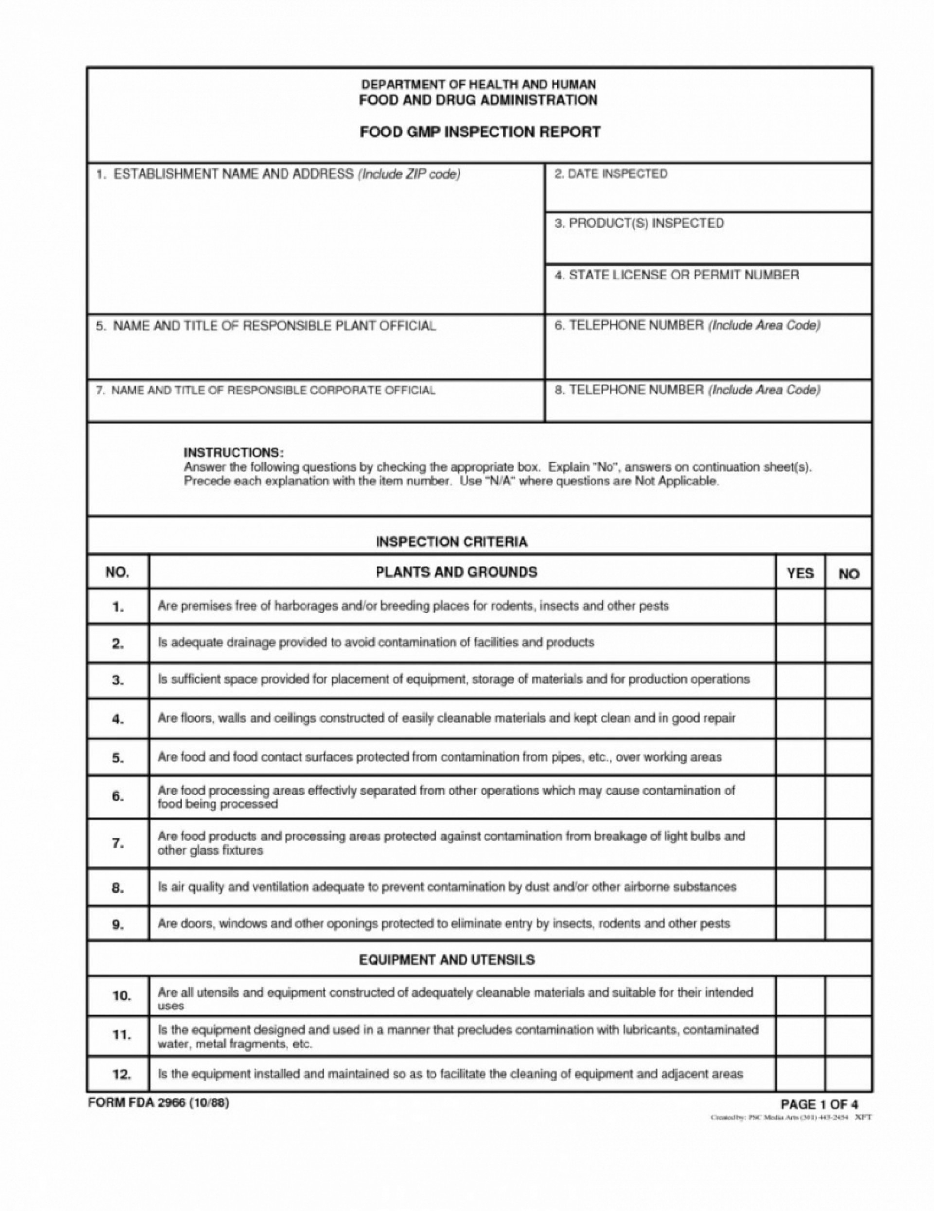 026 Plumbing Page Home Inspection Report Template Astounding In Gmp Audit Report Template