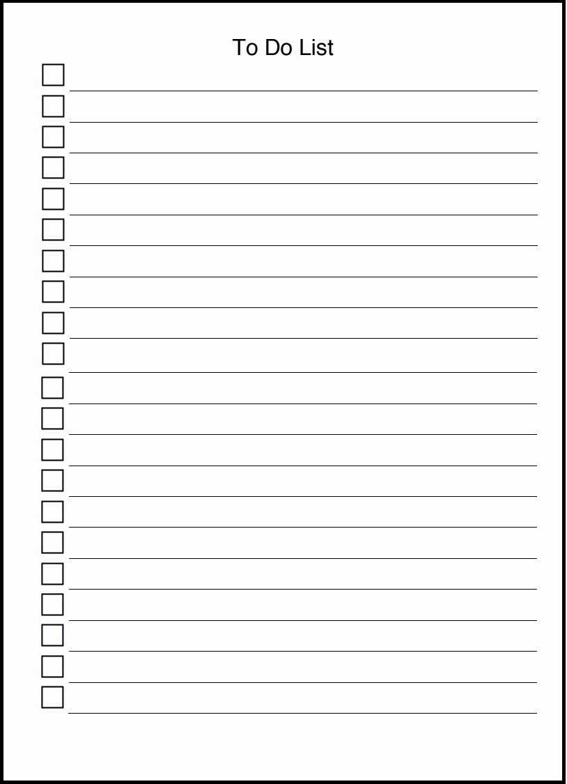 027 Printable Notes And To Do List Template Designs Inside Blank To Do List Template