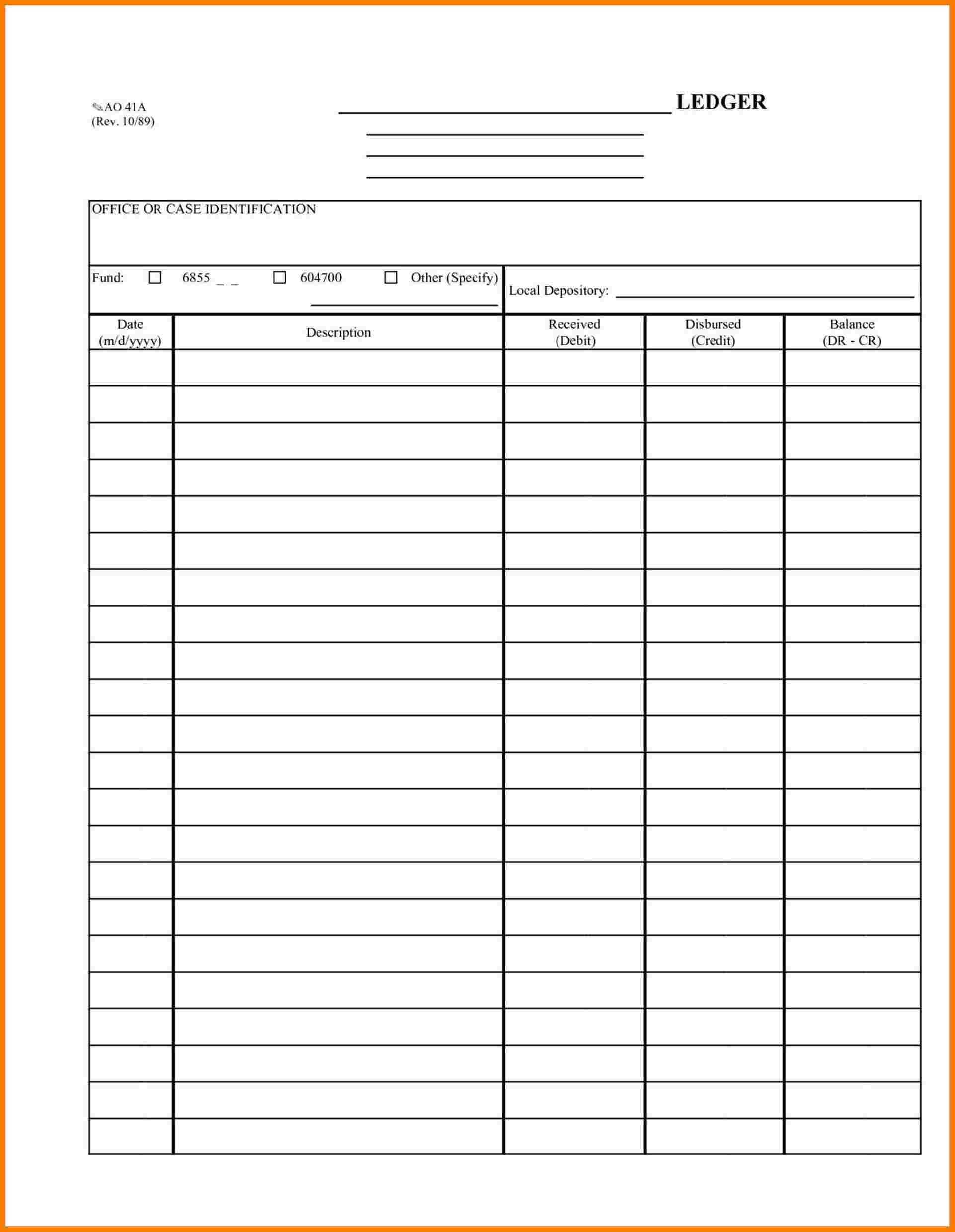 030 Blank Accounting Ledger Sheet Template Geocvcco Free For Blank Ledger Template