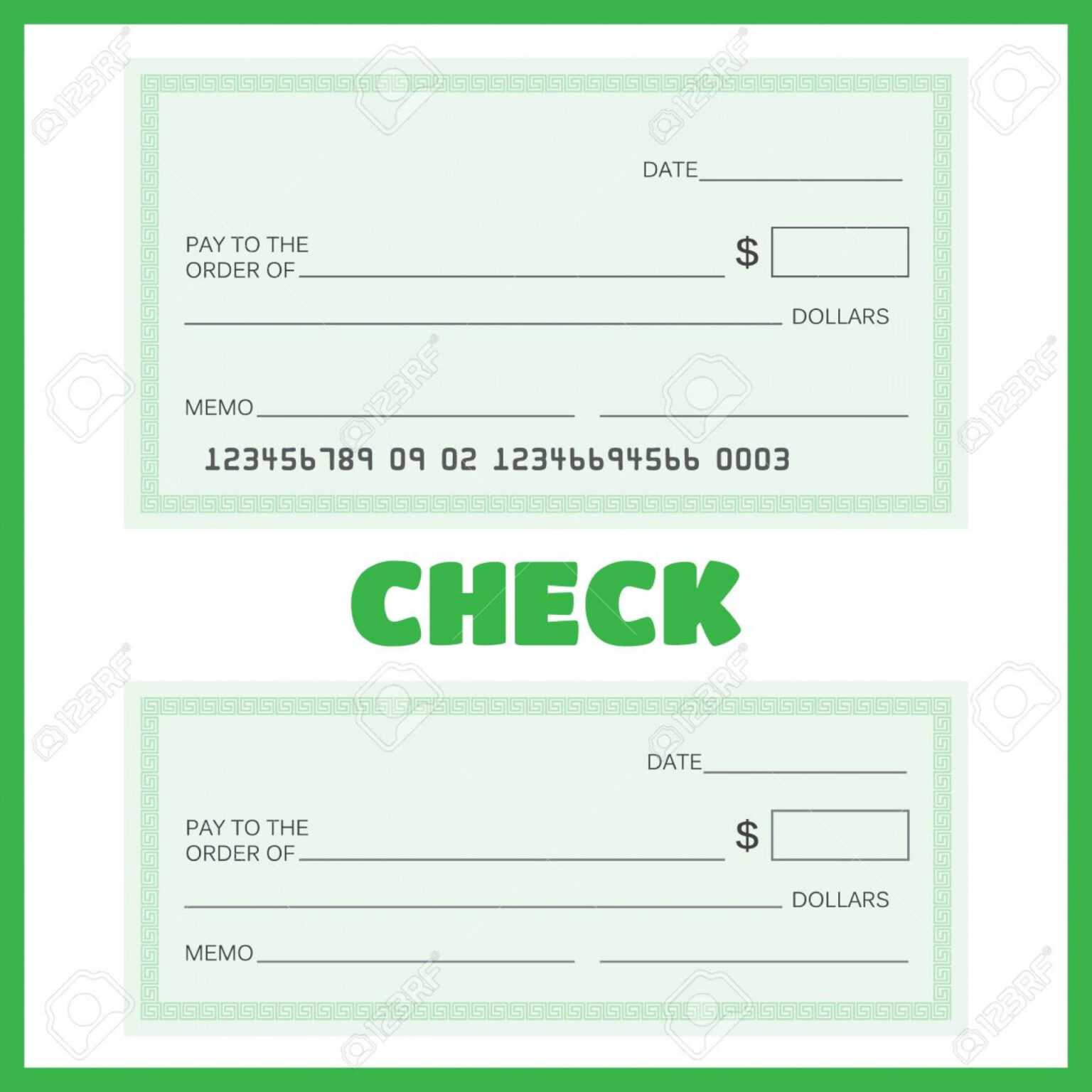 013 Free Printable Checks Template Of Editable Blank Check With