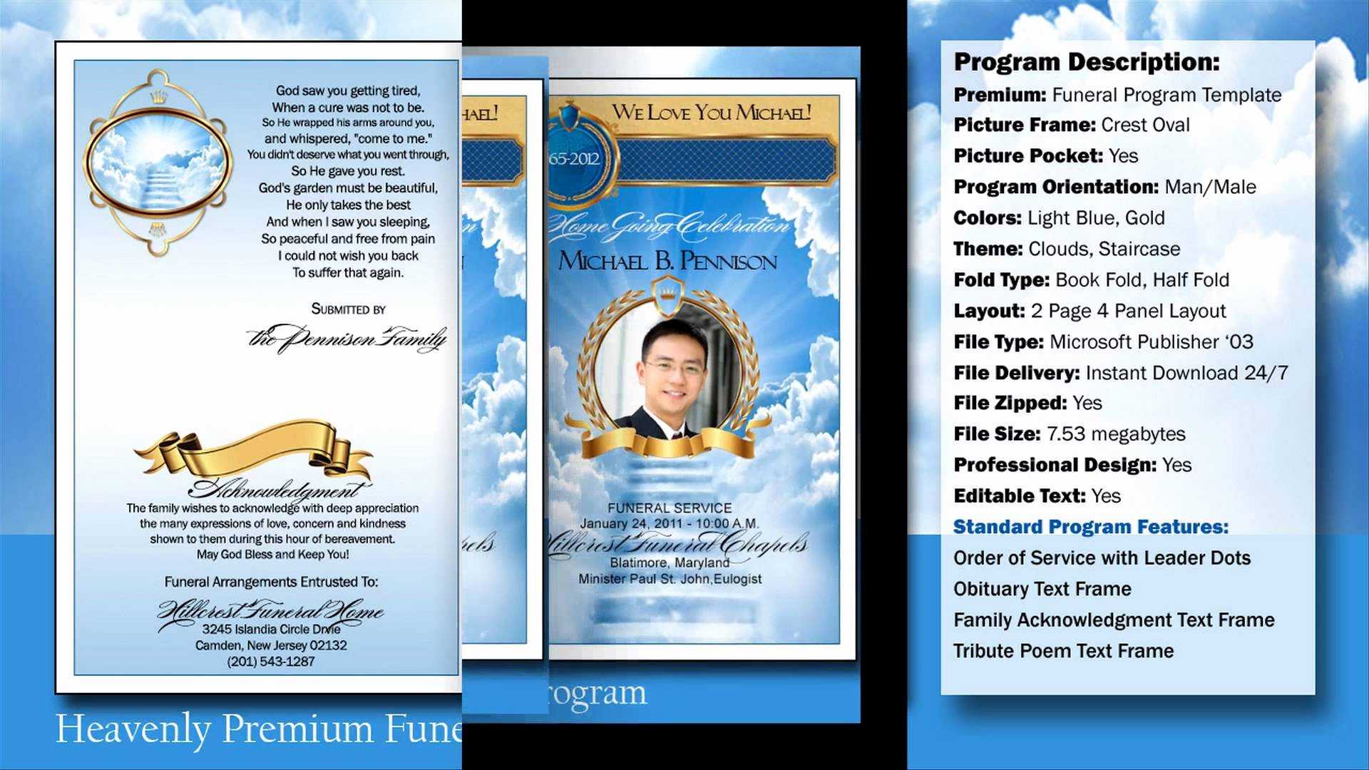 032 Free Obituary Template Download Funeral Program Within Free Obituary Template For Microsoft Word