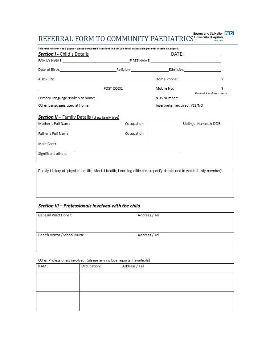 035 Employee Referral Form Template Word Templates Medical Regarding History And Physical Template Word