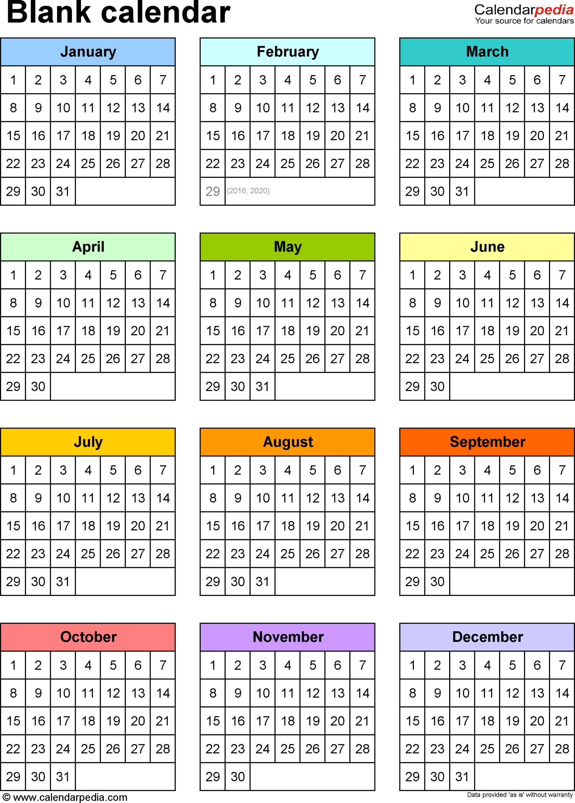 044 Blank Calendar Free Printable Microsoft Word Templates Inside Month At A Glance Blank Calendar Template