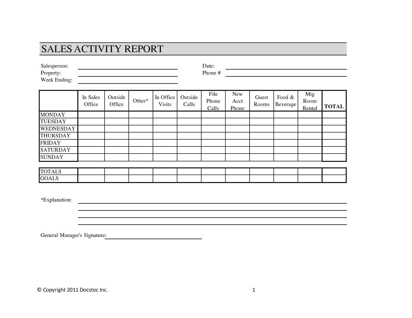 044 Daily Activity Report Template Weekly Sales Call 669158 With Sales Activity Report Template Excel