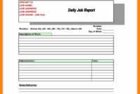 045 Daily Project Report Format Machine Breakdown Template within Machine Breakdown Report Template