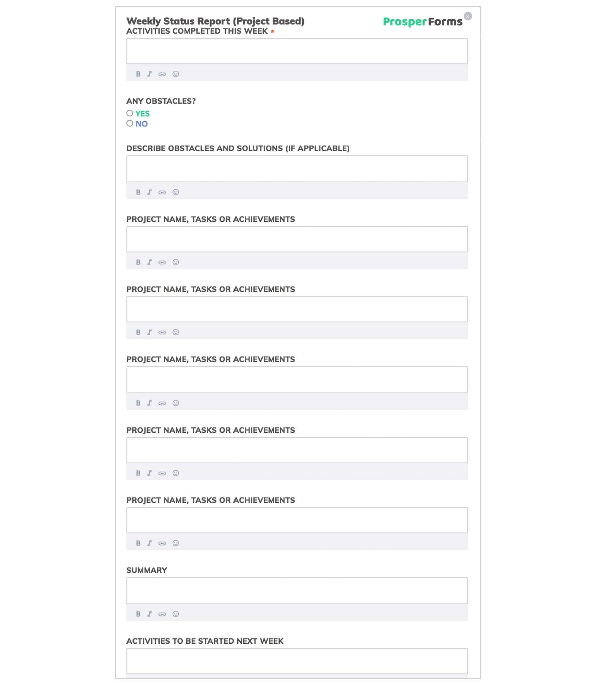 10 Outstanding Templates Of Weekly Reports | Free Download Regarding Project Analysis Report Template