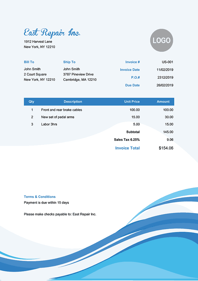 100 Free Invoice Templates | Print & Email Invoices In Free Downloadable Invoice Template For Word