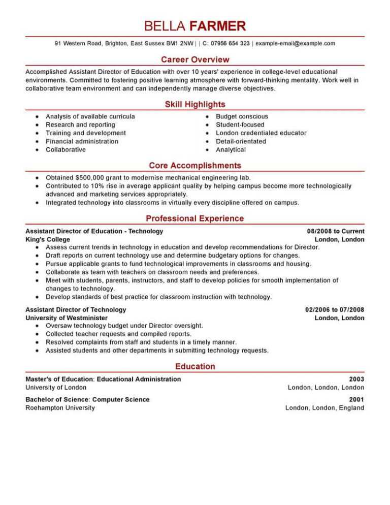 12 Amazing Education Resume Examples | Livecareer with Training Summary ...