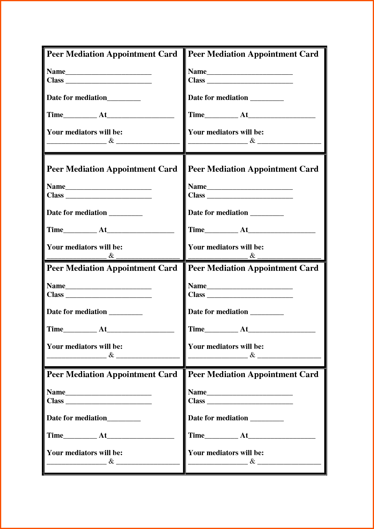 12+ Appointment Cards | Survey Template Words In Appointment Card Template Word
