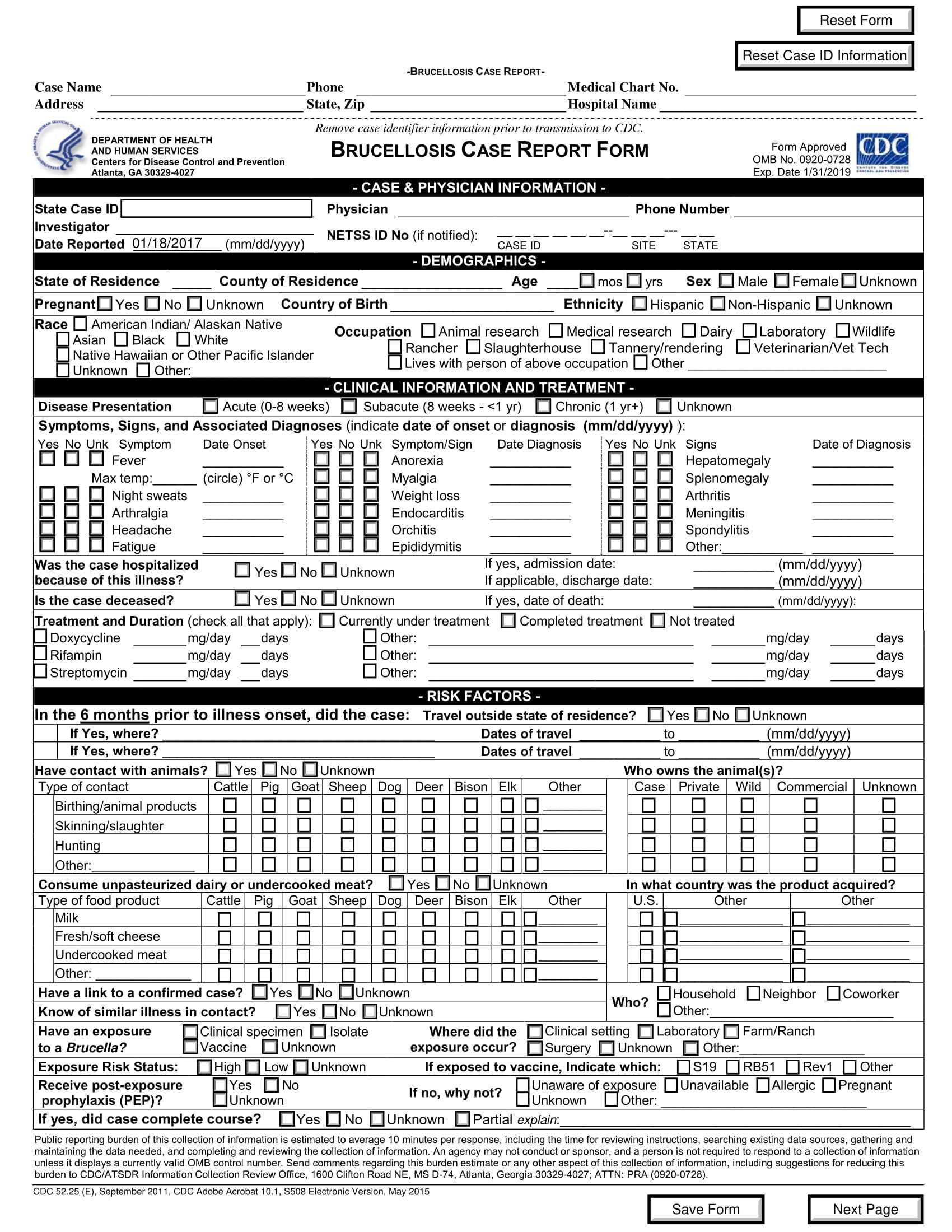12+ Case Report Form Samples – Pdf, Doc Intended For Case Report Form Template Clinical Trials
