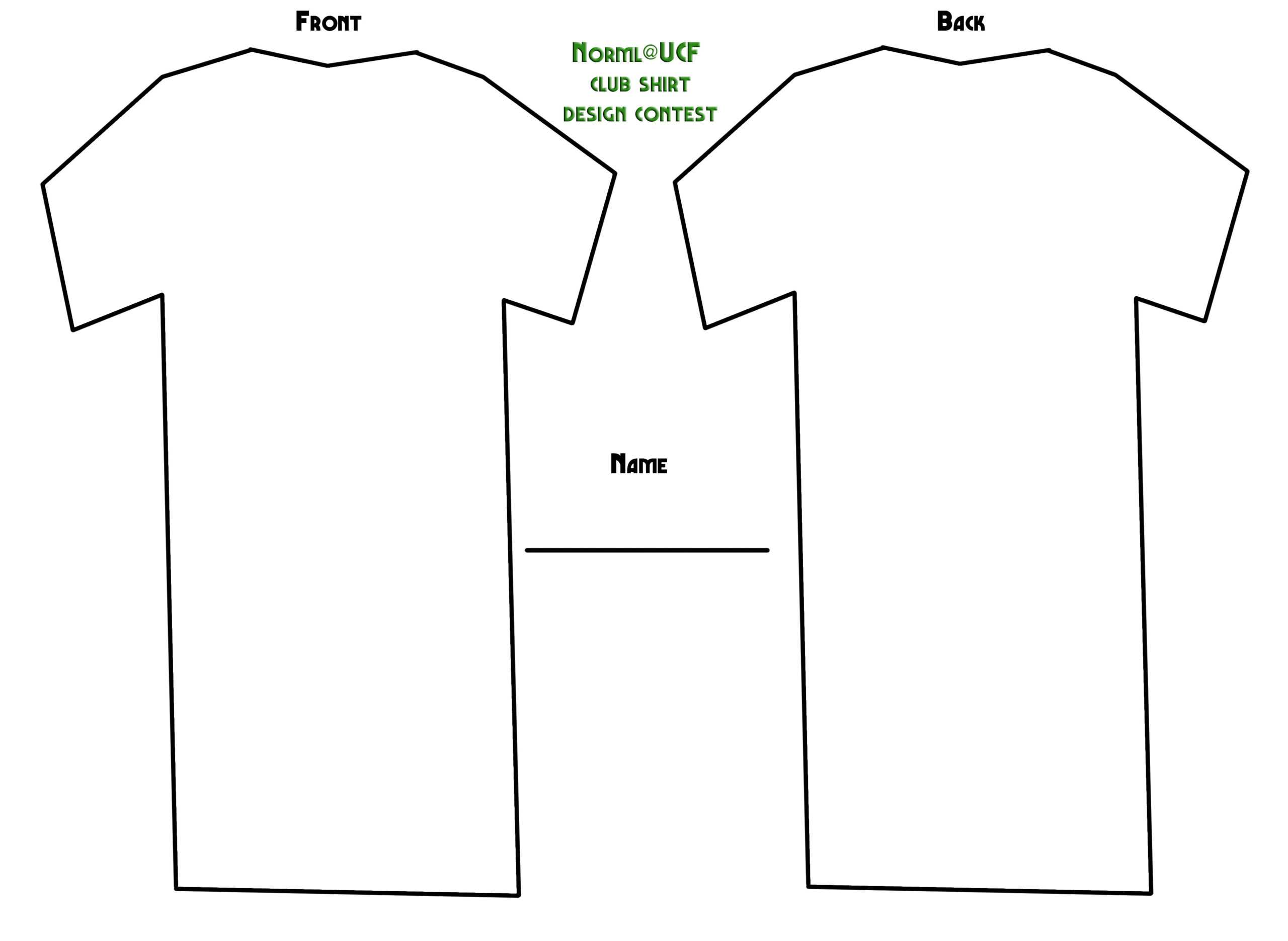 12 Printable T Shirt Template Images – Blank T Shirt Outline With Blank Tshirt Template Printable