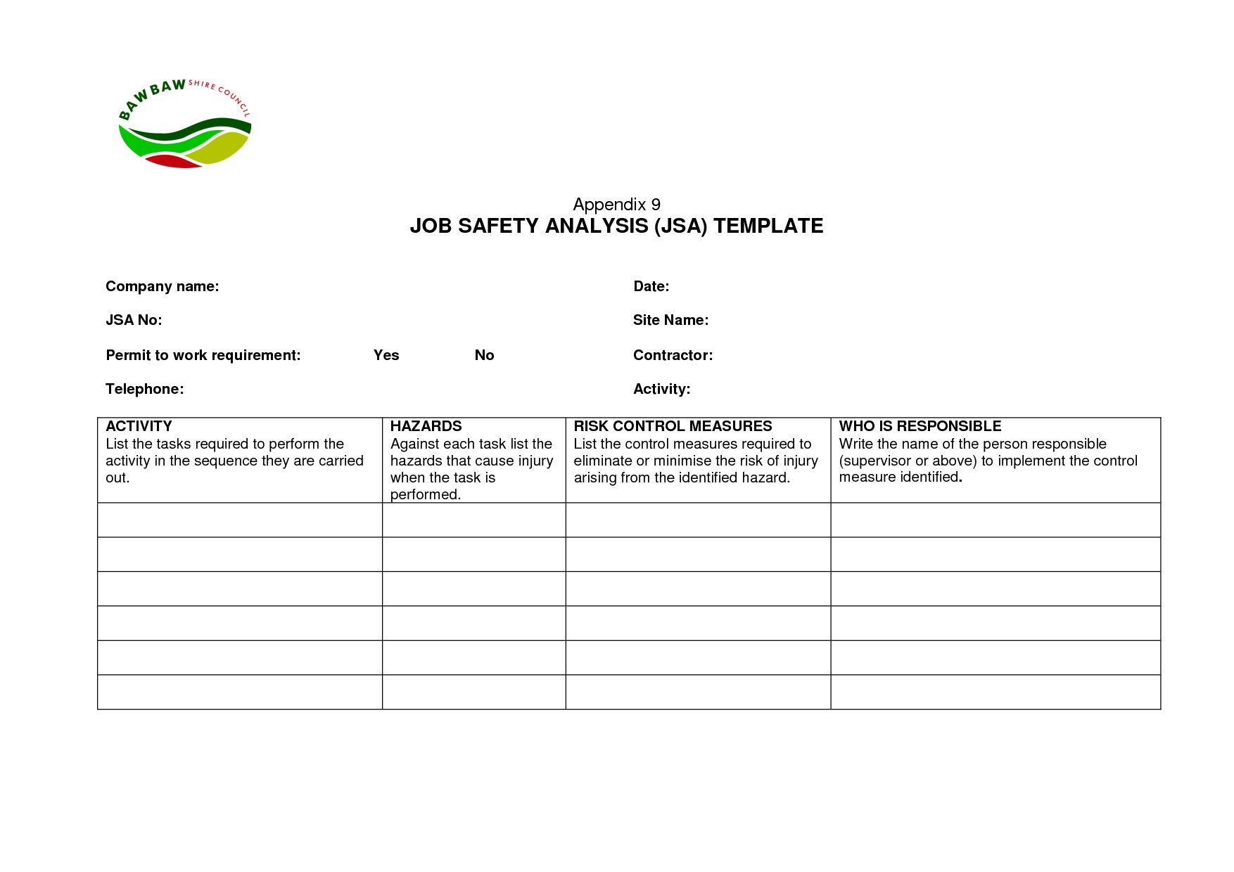 13+ Job Safety Analysis Examples – Pdf, Word, Pages | Examples Throughout Safety Analysis Report Template