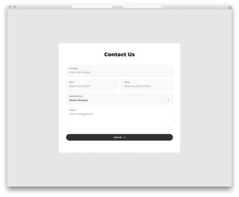 20 Best Modern Creative Free Inquiry Form Templates – Colorlib Inside ...