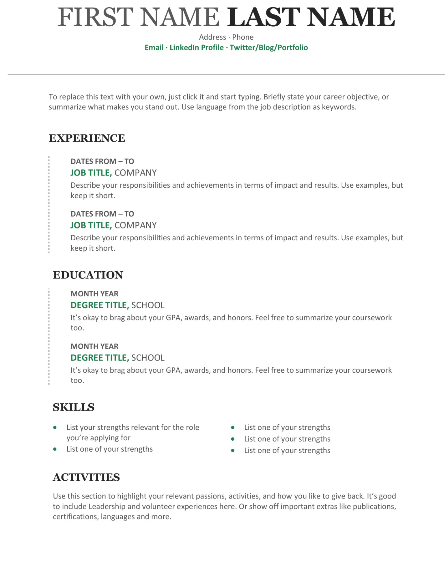 20+ Free And Premium Word Resume Templates [Download] For How To Find A Resume Template On Word