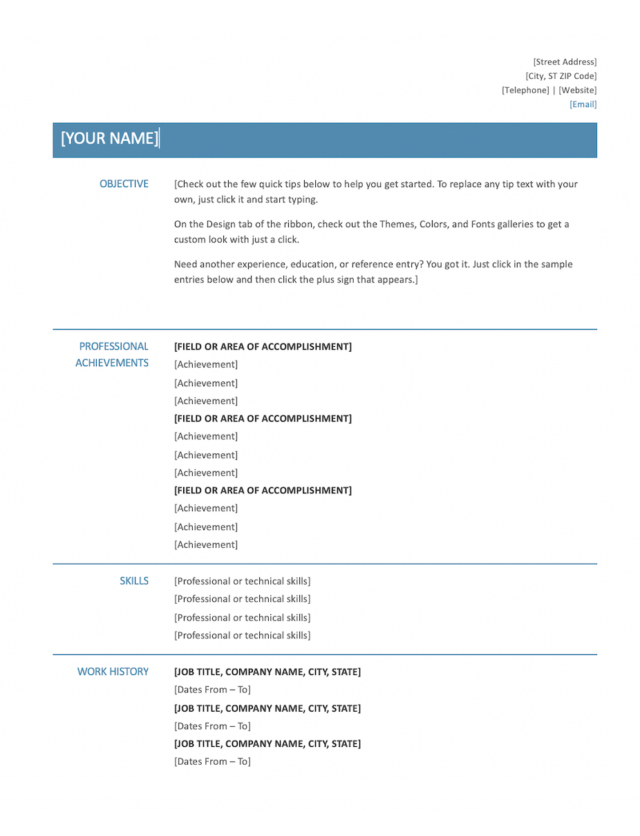 20+ Free And Premium Word Resume Templates [Download] Intended For Another Word For Template
