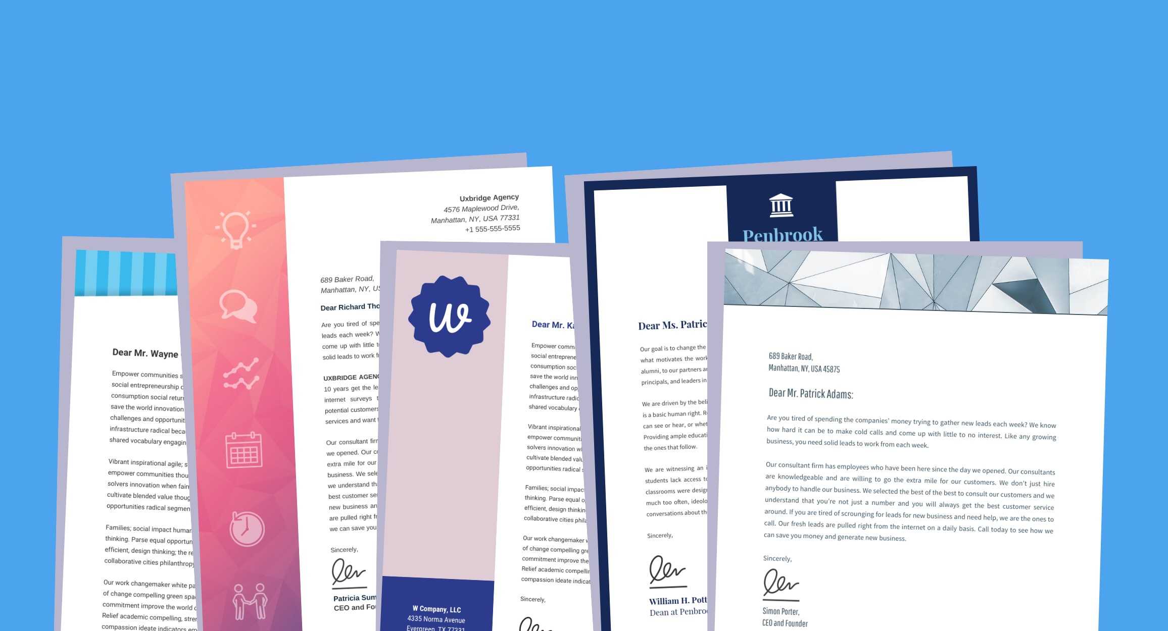 20+ Professional Business Letterhead Templates And Branding In Header Templates For Word