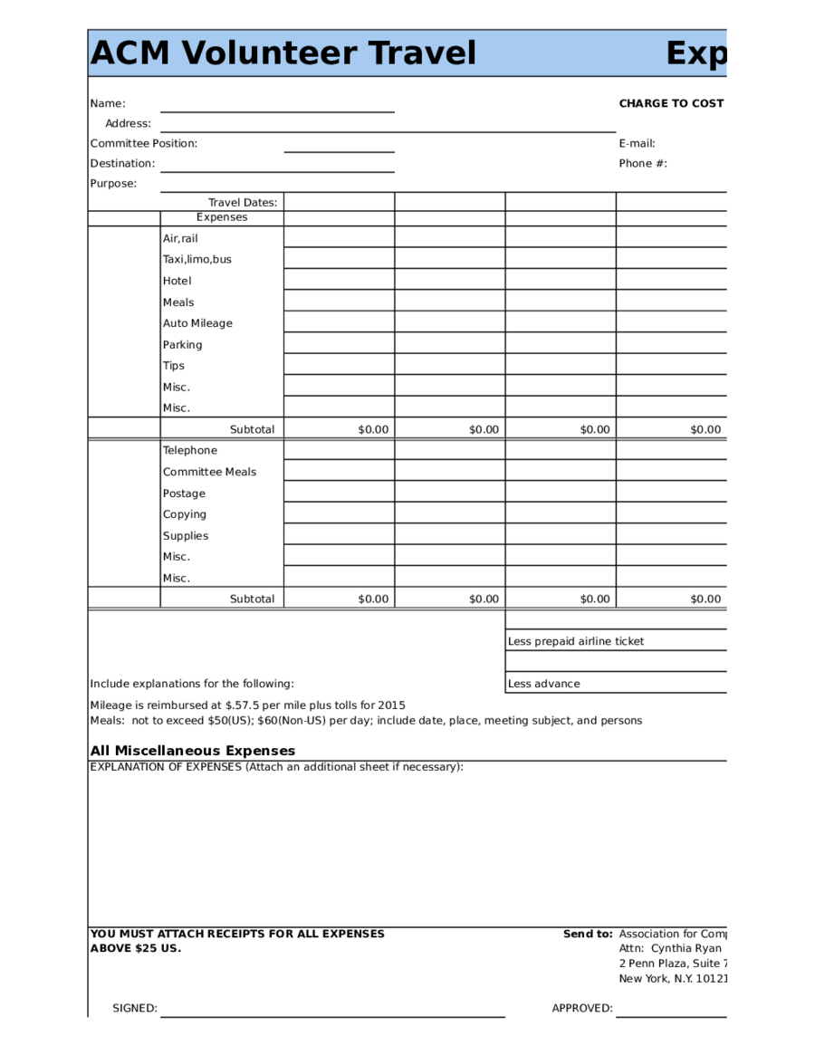 2020 Expense Report Form – Fillable, Printable Pdf & Forms In Air Balance Report Template
