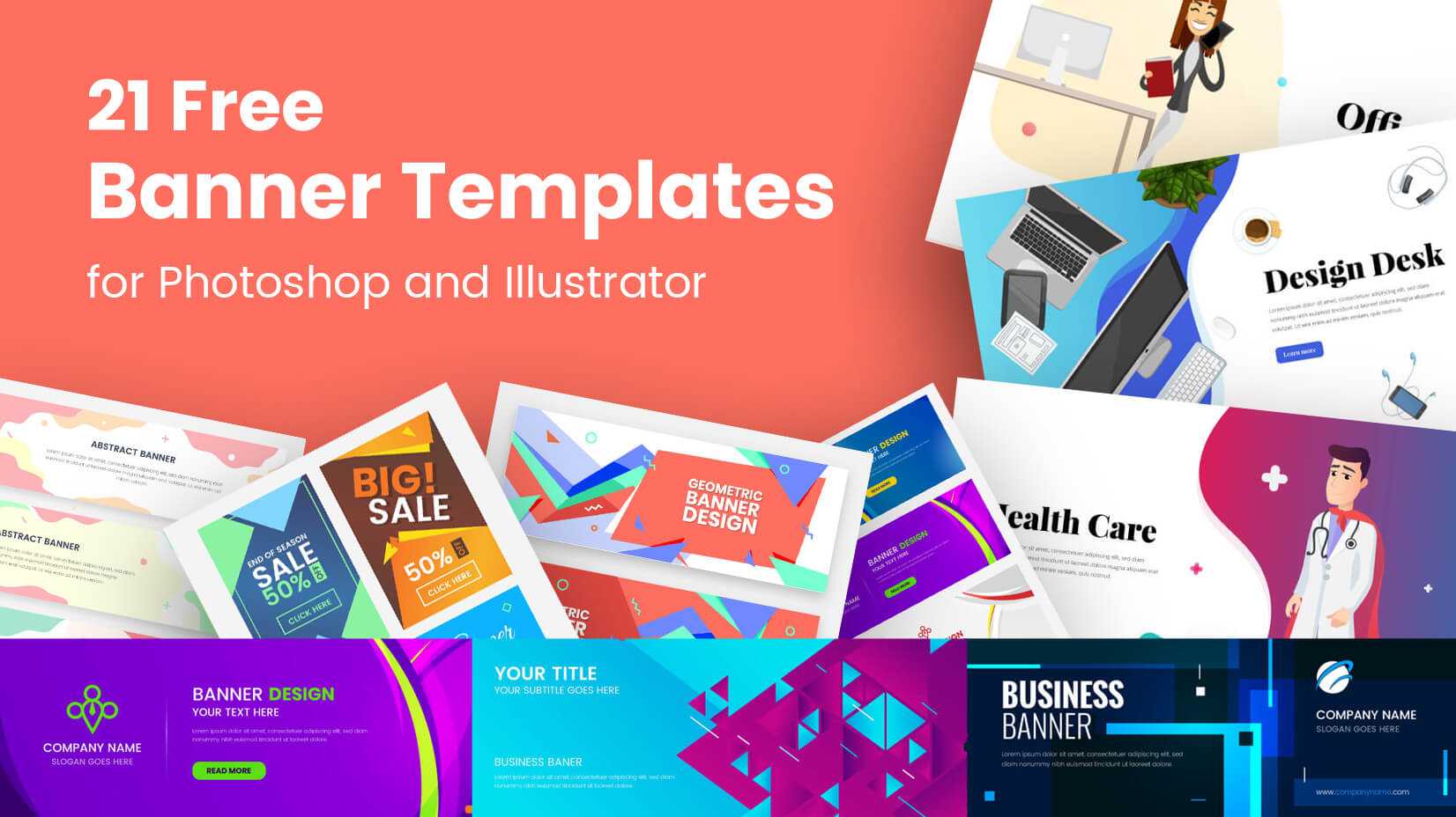 21 Free Banner Templates For Photoshop And Illustrator For Animated Banner Template