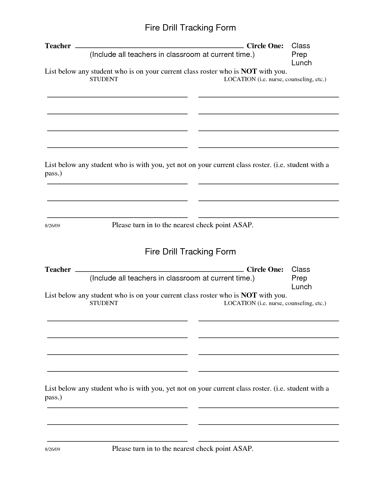 22 Images Of Osha Fire Drill Safety Template | Jackmonster Within Emergency Drill Report Template