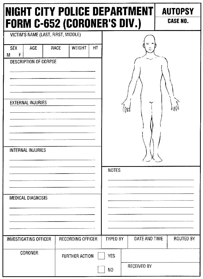 23 Images Of Blank Cia Dossier Template | Masorler Inside Blank Autopsy Report Template