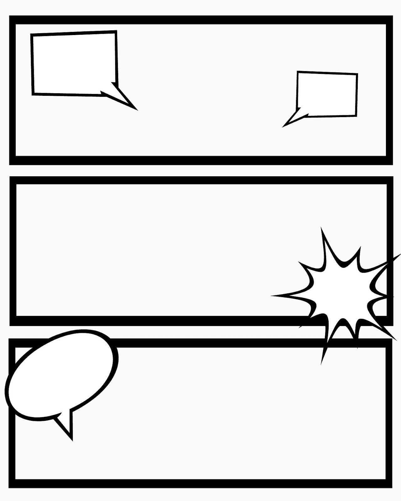 24 Images Of 8 Box Comic Strip Template With Blank Captions Regarding Printable Blank Comic Strip Template For Kids