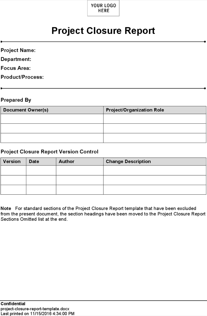 24 Images Of Project Closure Template | Vanscapital With Regard To Closure Report Template