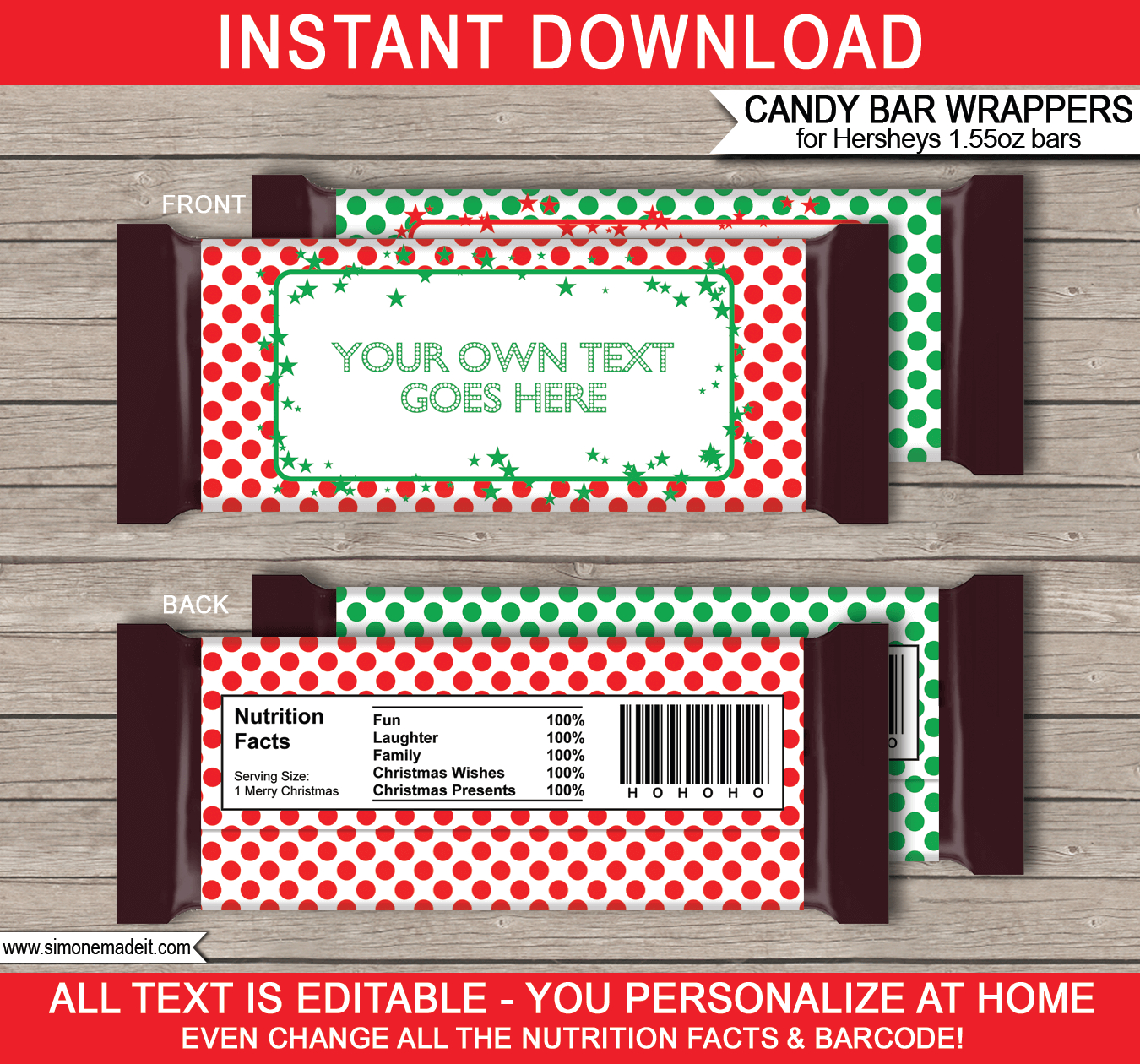 28+ [ Christmas Candy Bar Wrappers Free Template ] | Free Pertaining To Candy Bar Wrapper Template For Word