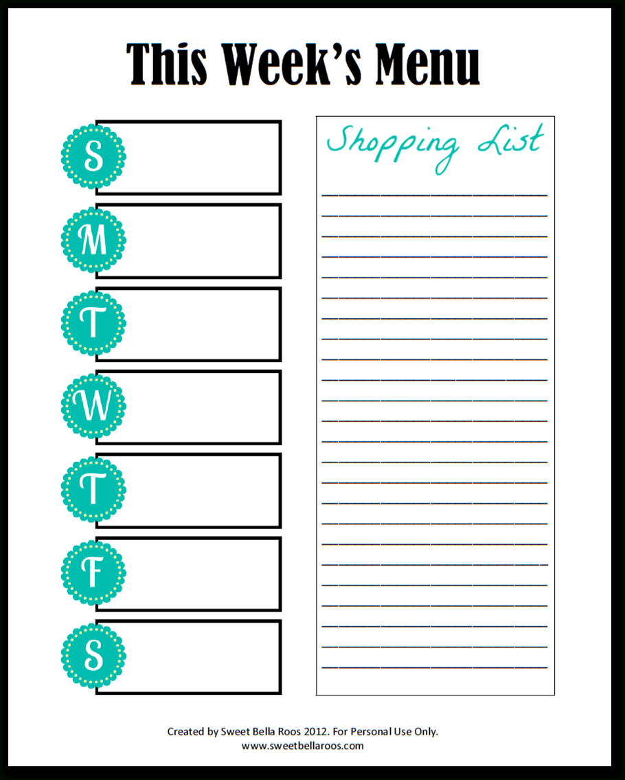 28+ [ Family Menu Planner Template ] | Best 25 Monthly Meal Throughout Meal Plan Template Word