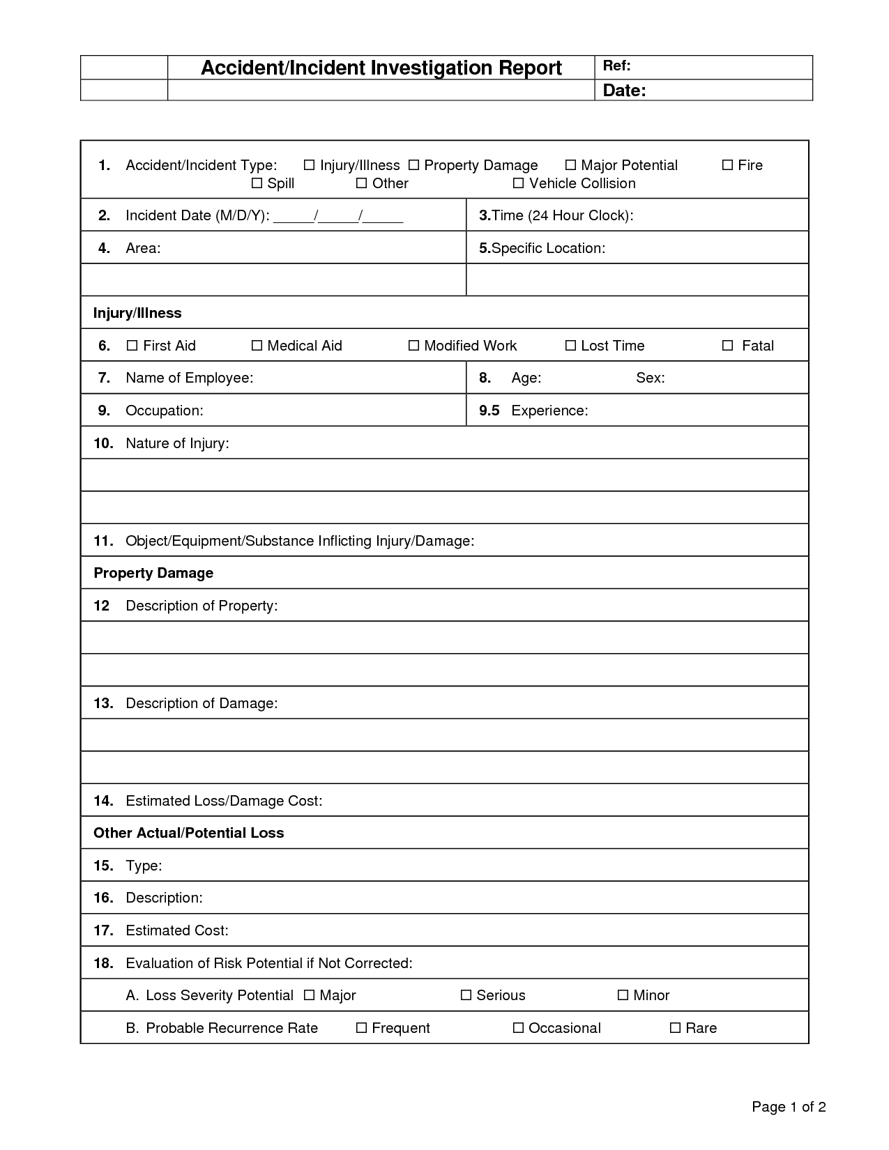 28+ [ Safety Investigation Report Template ] | Ramscapes For Workplace Investigation Report Template