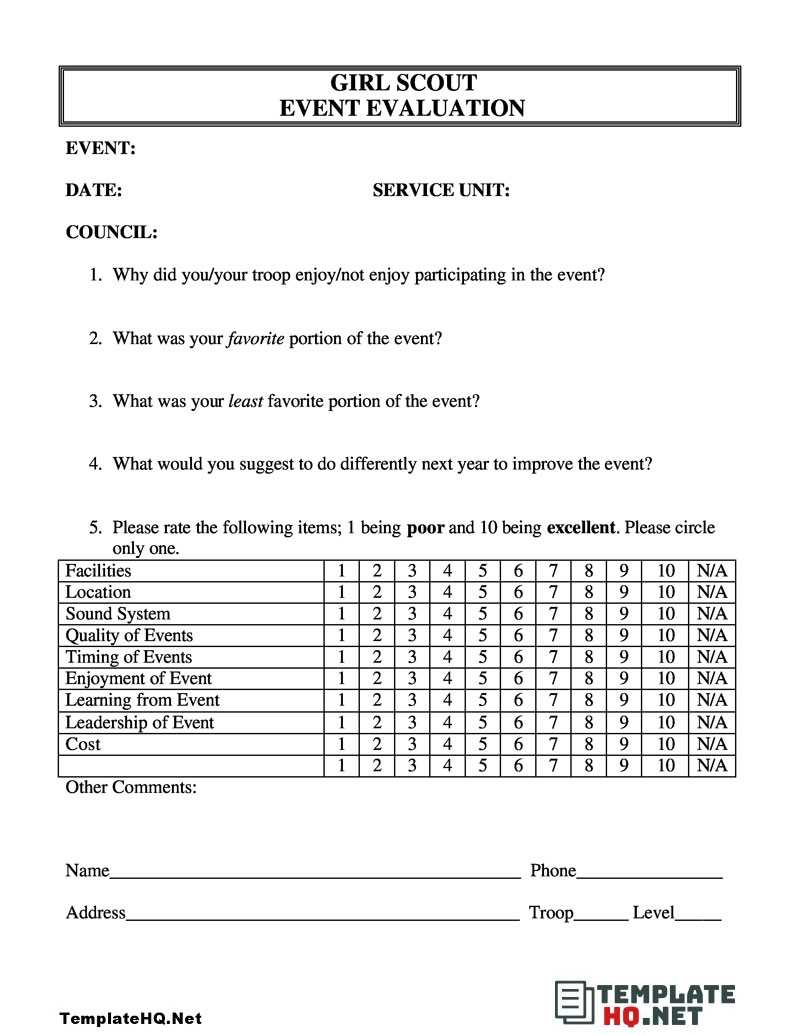 3 Best Event Evaluation Form – Template Hq With Post Event Evaluation Report Template