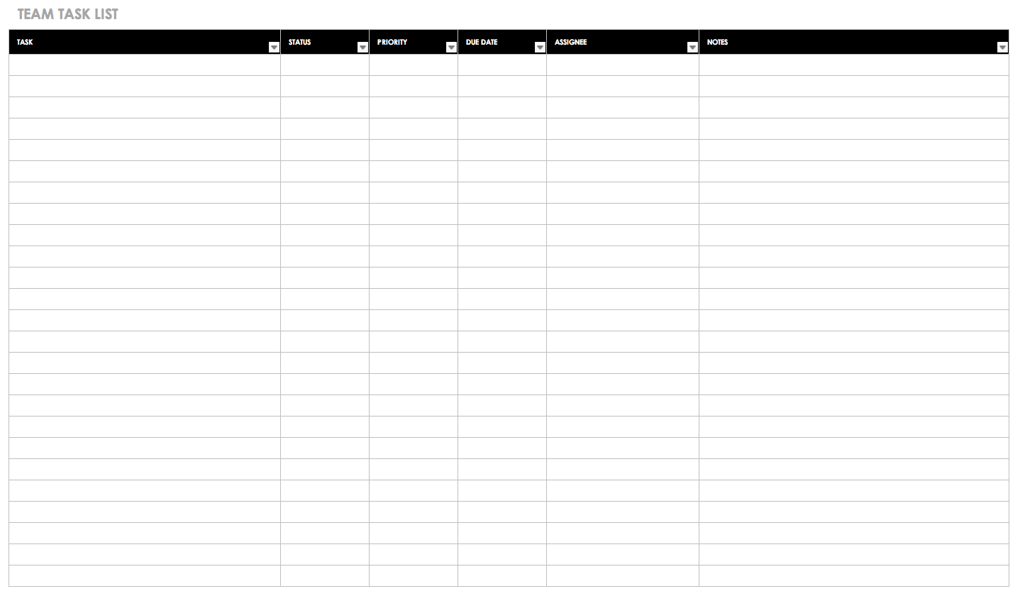 30+ Free Task And Checklist Templates | Smartsheet In Blank Checklist Template Word