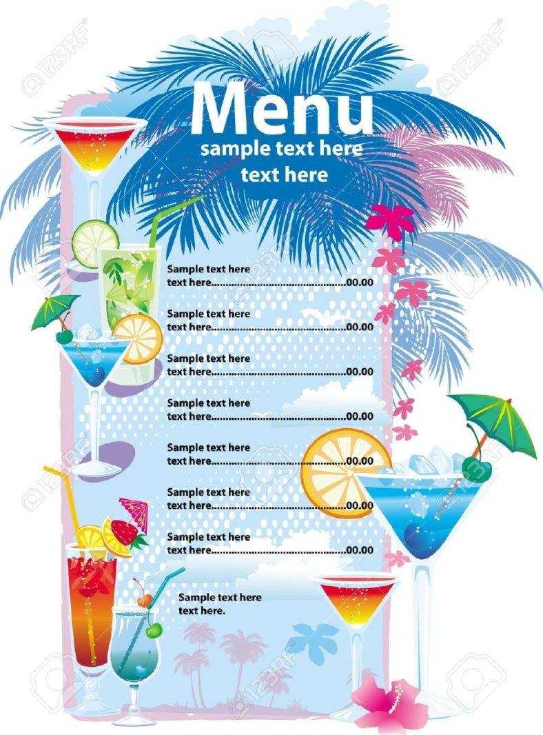 32+ Bar Menu Designs | Free & Premium Templates With Regard To Cocktail Menu Template Word Free