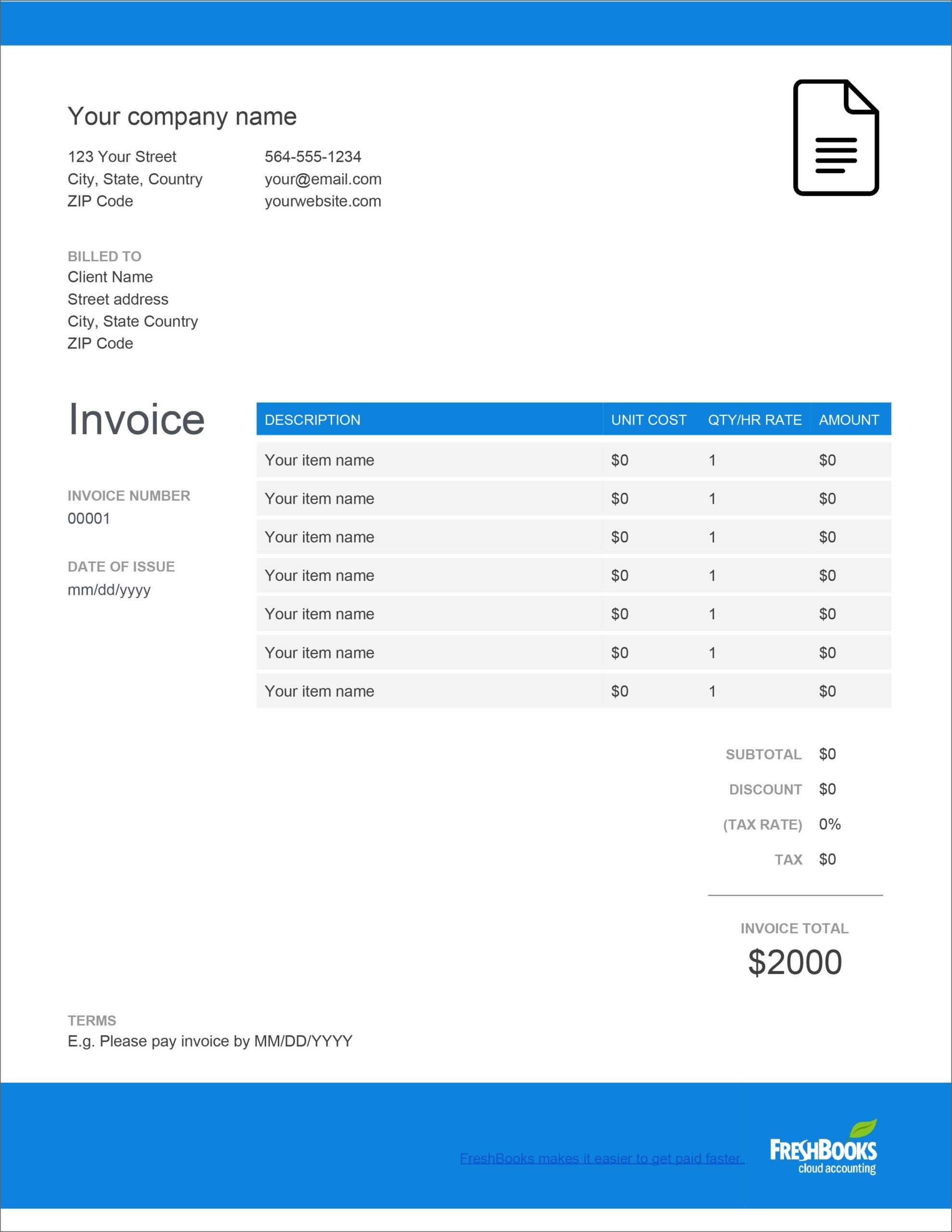 32 Free Invoice Templates In Microsoft Excel And Docx Formats Within Microsoft Office Word Invoice Template