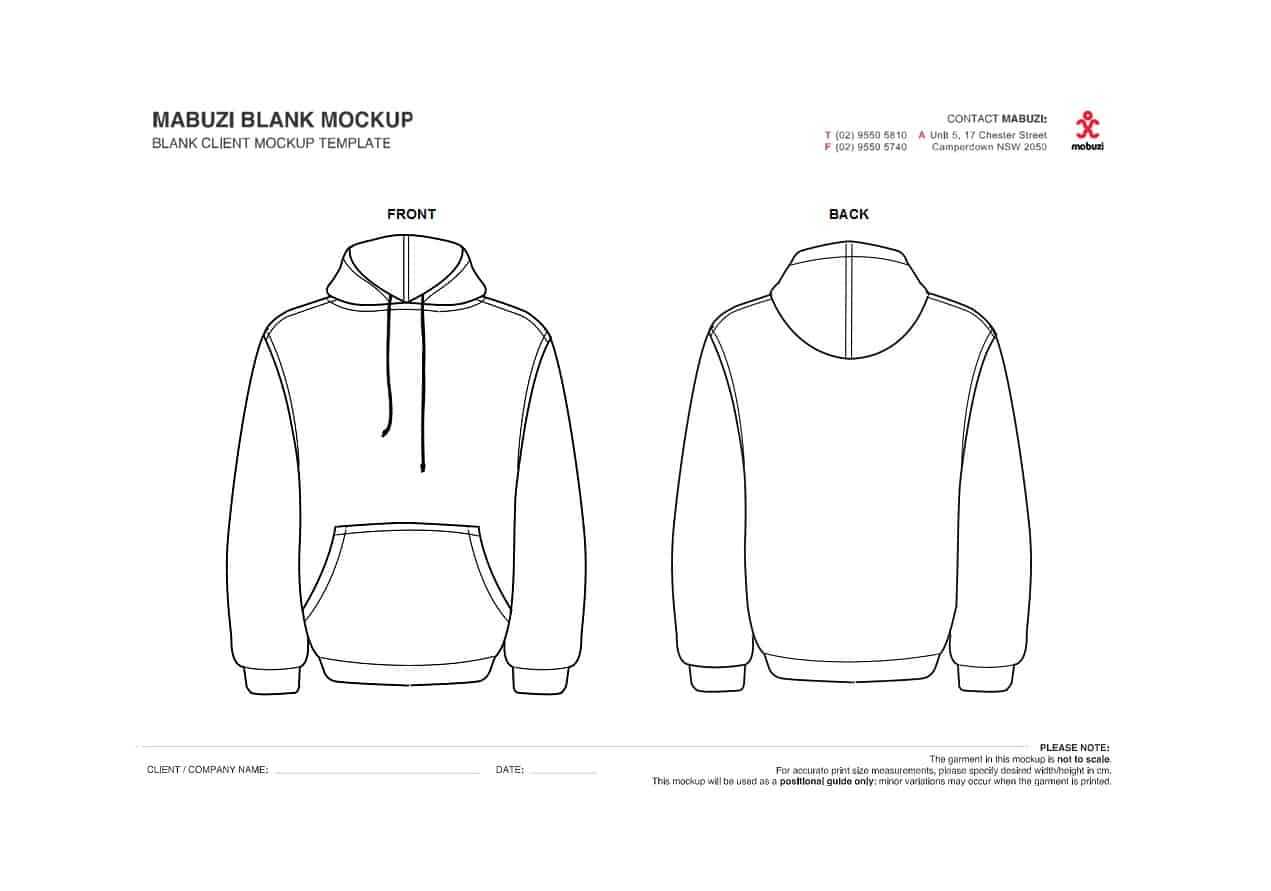 39 Blank Hoodie Templates [+ Hoodie Mockups] ᐅ Template Lab In Blank Tshirt Template Printable