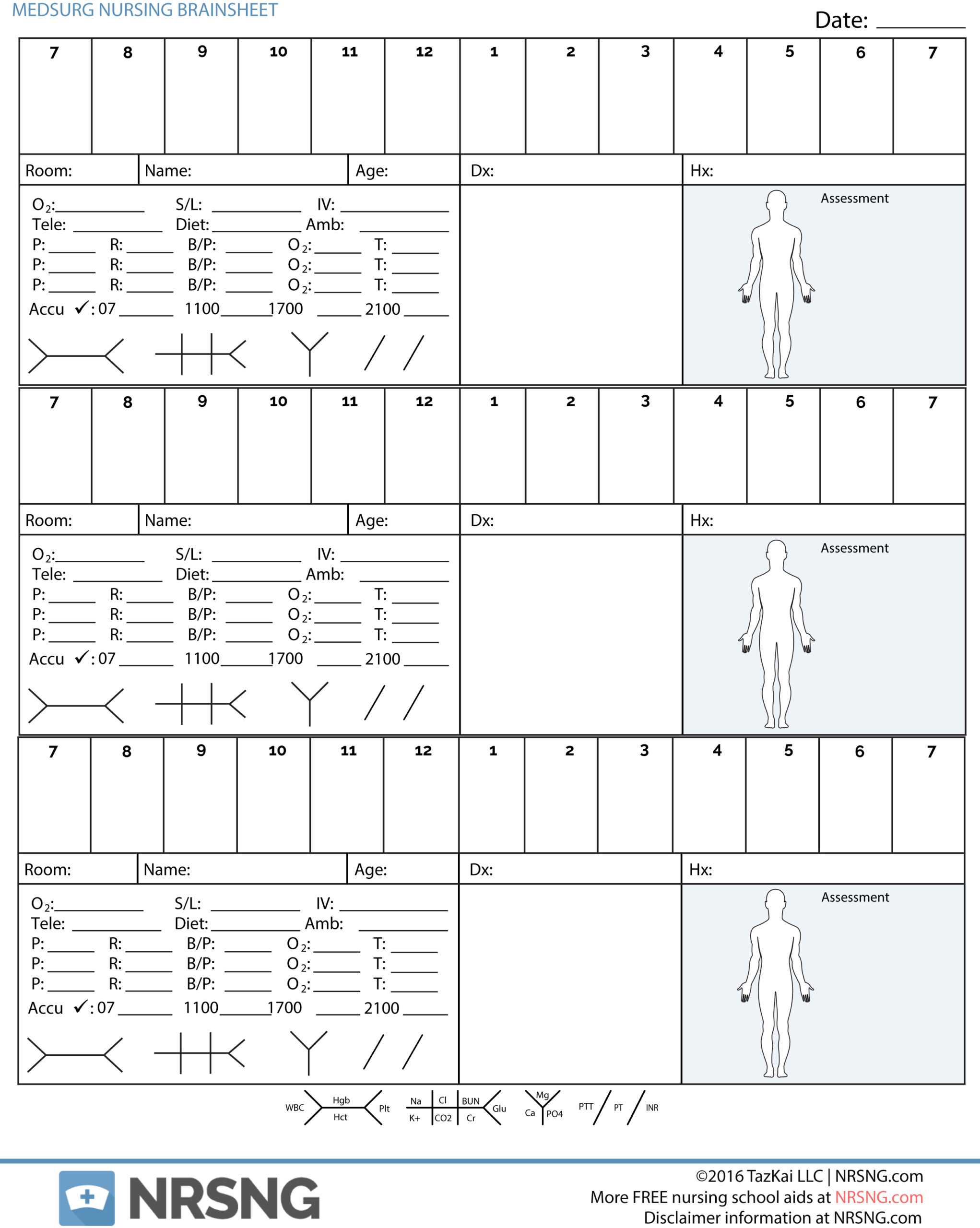 4 Patient Nursing Report Sheet (25 Sheet Pack) | Nrsng Throughout Nurse Report Sheet Templates