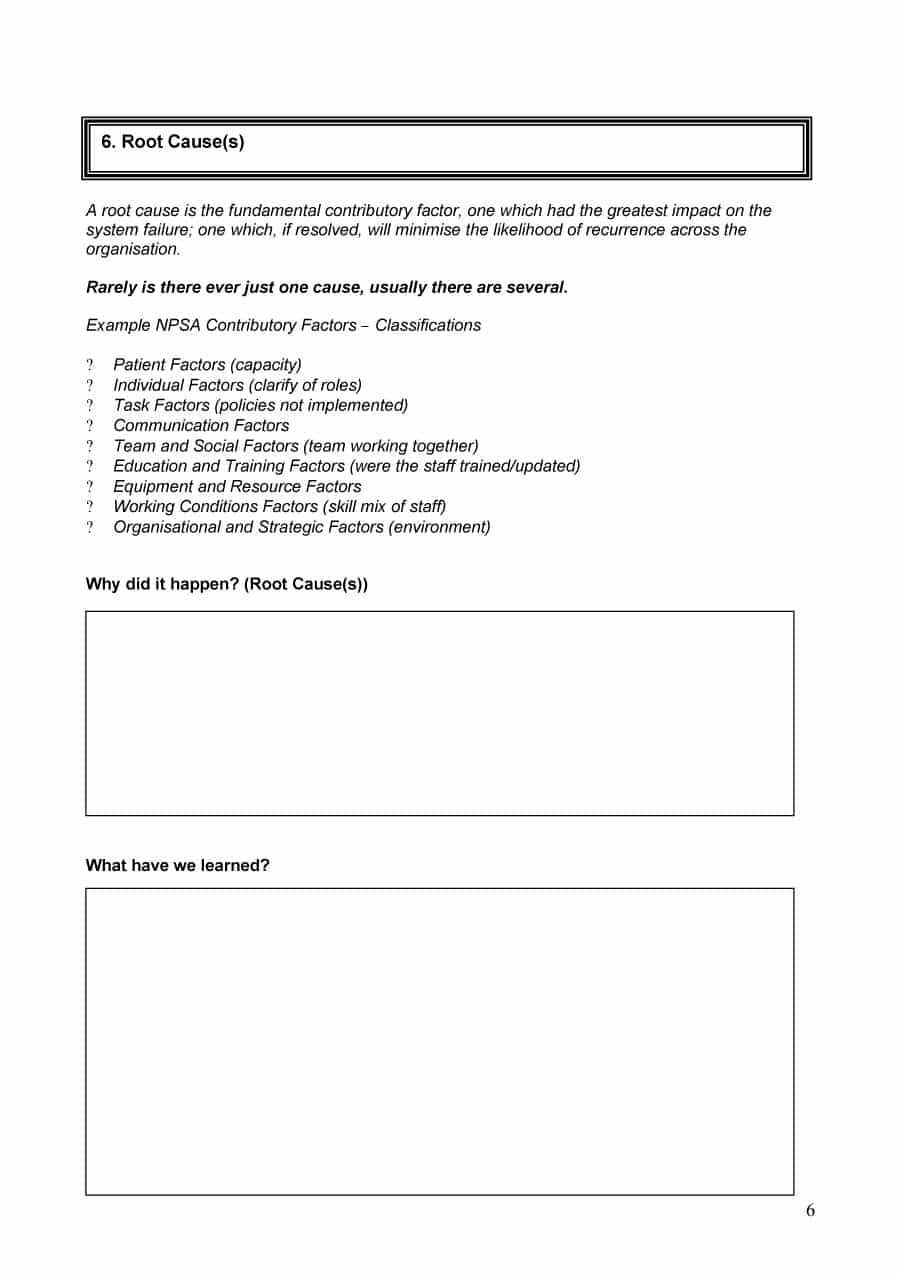 40+ Effective Root Cause Analysis Templates, Forms & Examples Within Equipment Fault Report Template
