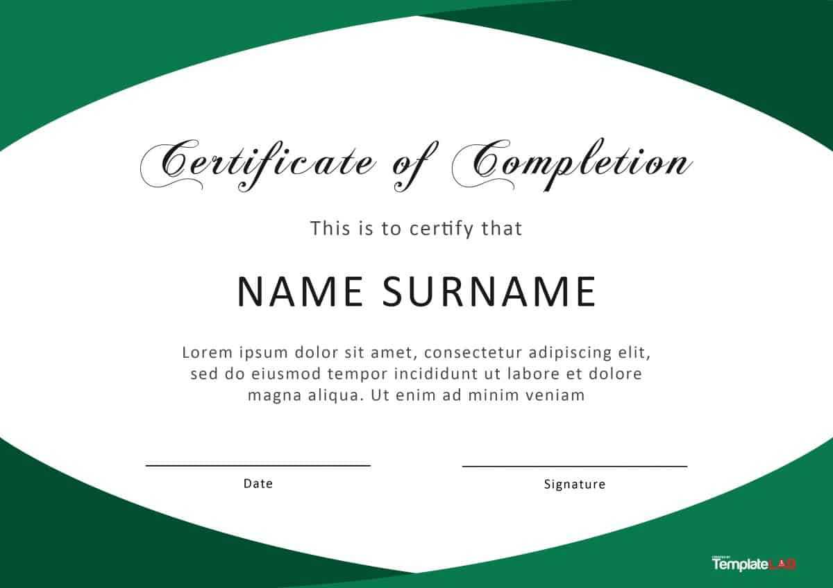 40 Fantastic Certificate Of Completion Templates [Word Intended For Certificate Templates For Word Free Downloads