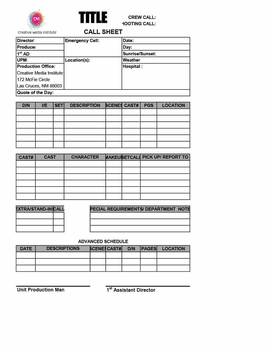 40+ Printable Call Log Templates In Microsoft Word And Excel Throughout Blank Call Sheet Template