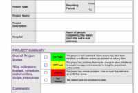 40+ Project Status Report Templates [Word, Excel, Ppt] ᐅ for Weekly Status Report Template Excel