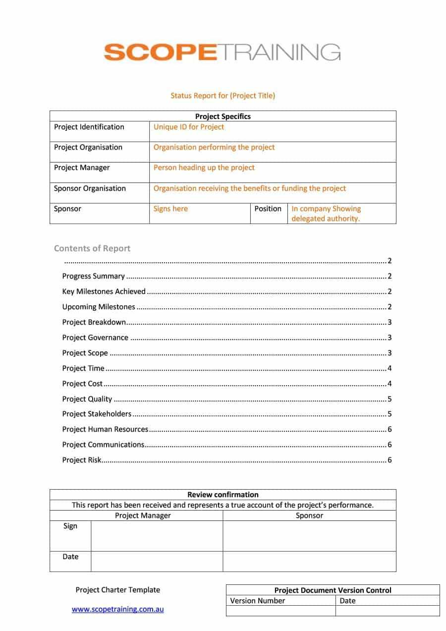 40+ Project Status Report Templates [Word, Excel, Ppt] ᐅ In Job Progress Report Template
