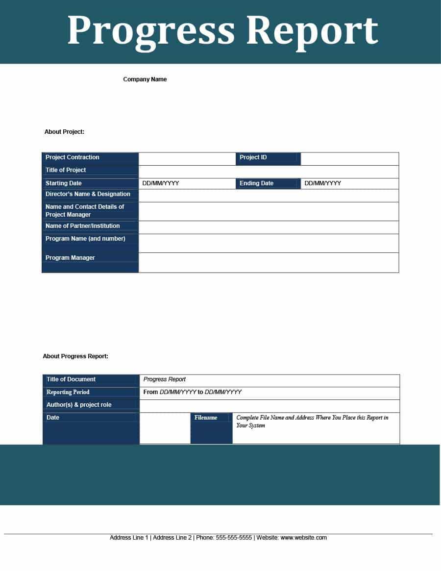 40+ Project Status Report Templates [Word, Excel, Ppt] ᐅ Inside One Page Status Report Template
