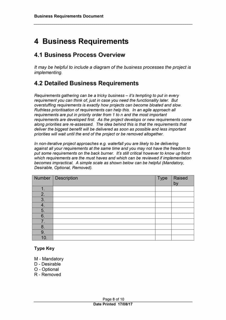 40+ Simple Business Requirements Document Templates ᐅ Throughout Report Requirements Document Template
