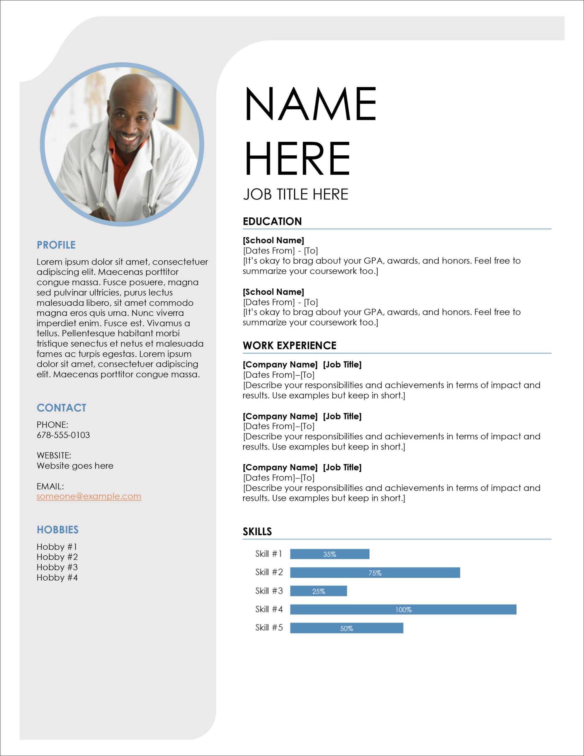 45 Free Modern Resume / Cv Templates – Minimalist, Simple Within How To Create A Cv Template In Word