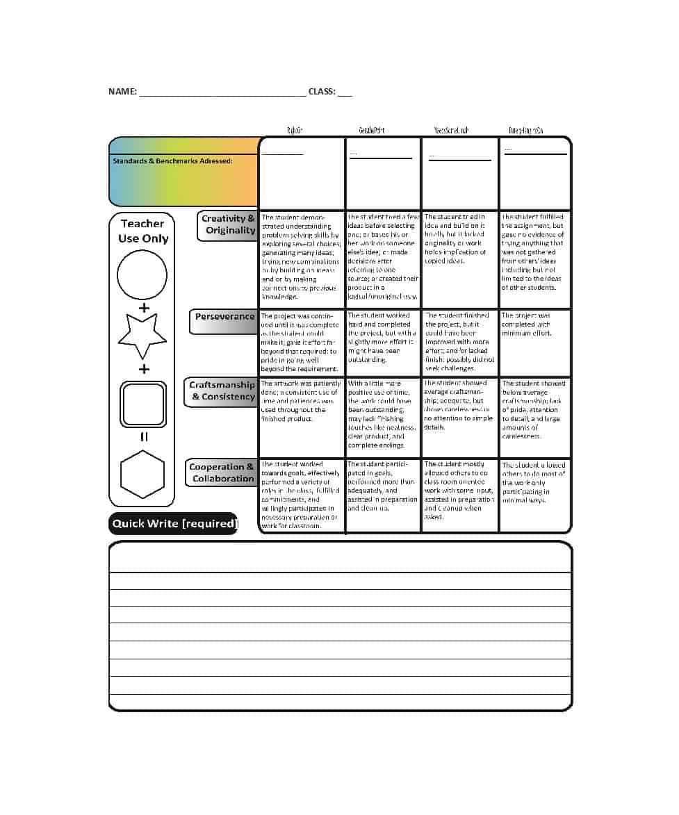 46 Editable Rubric Templates (Word Format) ᐅ Template Lab In Making Words Template